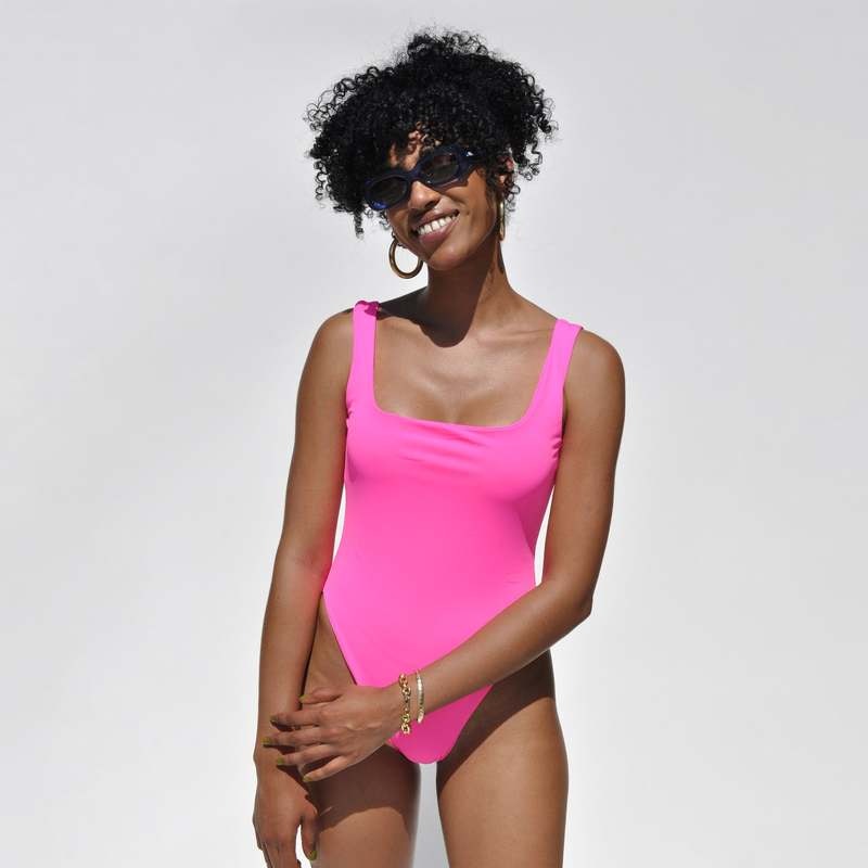 Mara Hoffman Idalia One-Piece Swimsuit Size S Pink